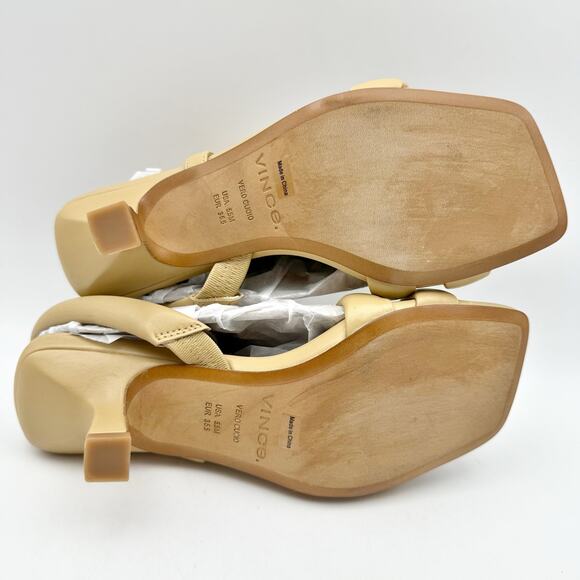 Vince Womens Coline Sandal Heel US 5.5M EU 35.5 Tan Nude Leather NIB - Picture 12 of 13